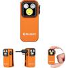 OLIGHT Oclip Pro S EDC Flashlight Clip-on Light, 600 Lumens Type-C Rechargeable with White LED, UV and RGB, Magnetic Flash Lights for Working, Signaling, Inspection and Outdoor Use (Orange)(Orange)
