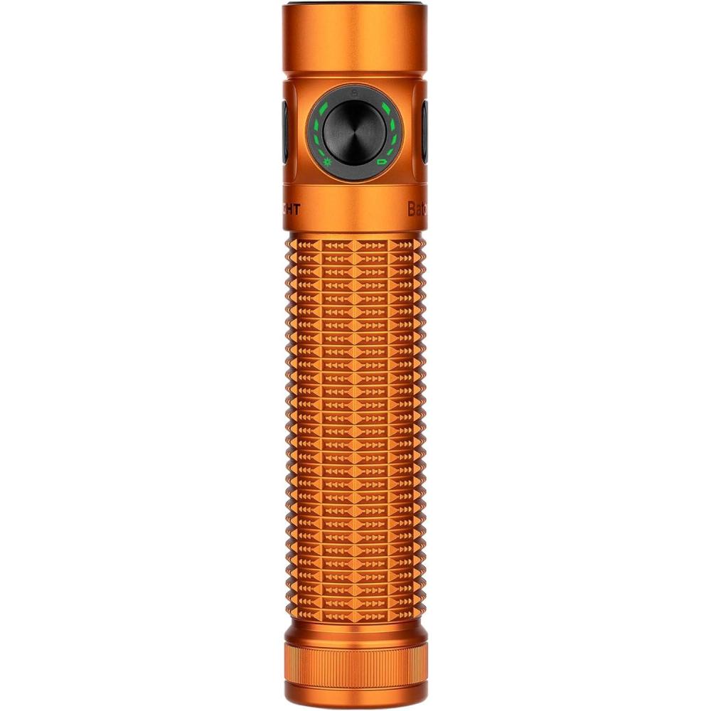 image:imageOLIGHT Baton4 Pro EDC Flashlight Rechargeable 1600 Lumens Small Pocket LED Light with Tactical Switch and Magnetic amp USB C Dual Charging IPX8 for Home Use Camping Outdoor and Emergency OD GreenOrange