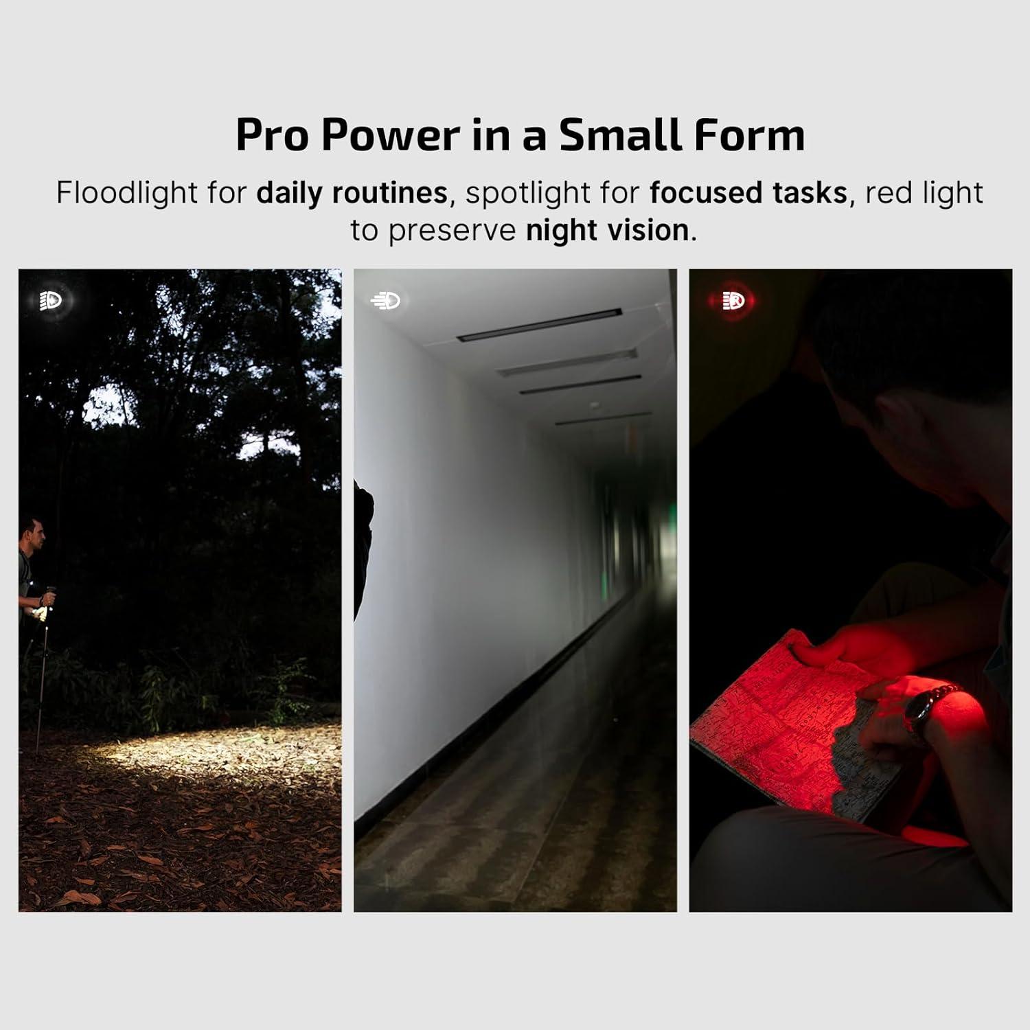 image:imageOLIGHT Oclip Pro EDC Flashlight Clipon Light Rechargeable 500 Lumens with Three Lighting Solutions TypeC Charging Magnetic Flash Lights for Outdoor or Indoor UsePatriotic Flag Engraved EditionOrange