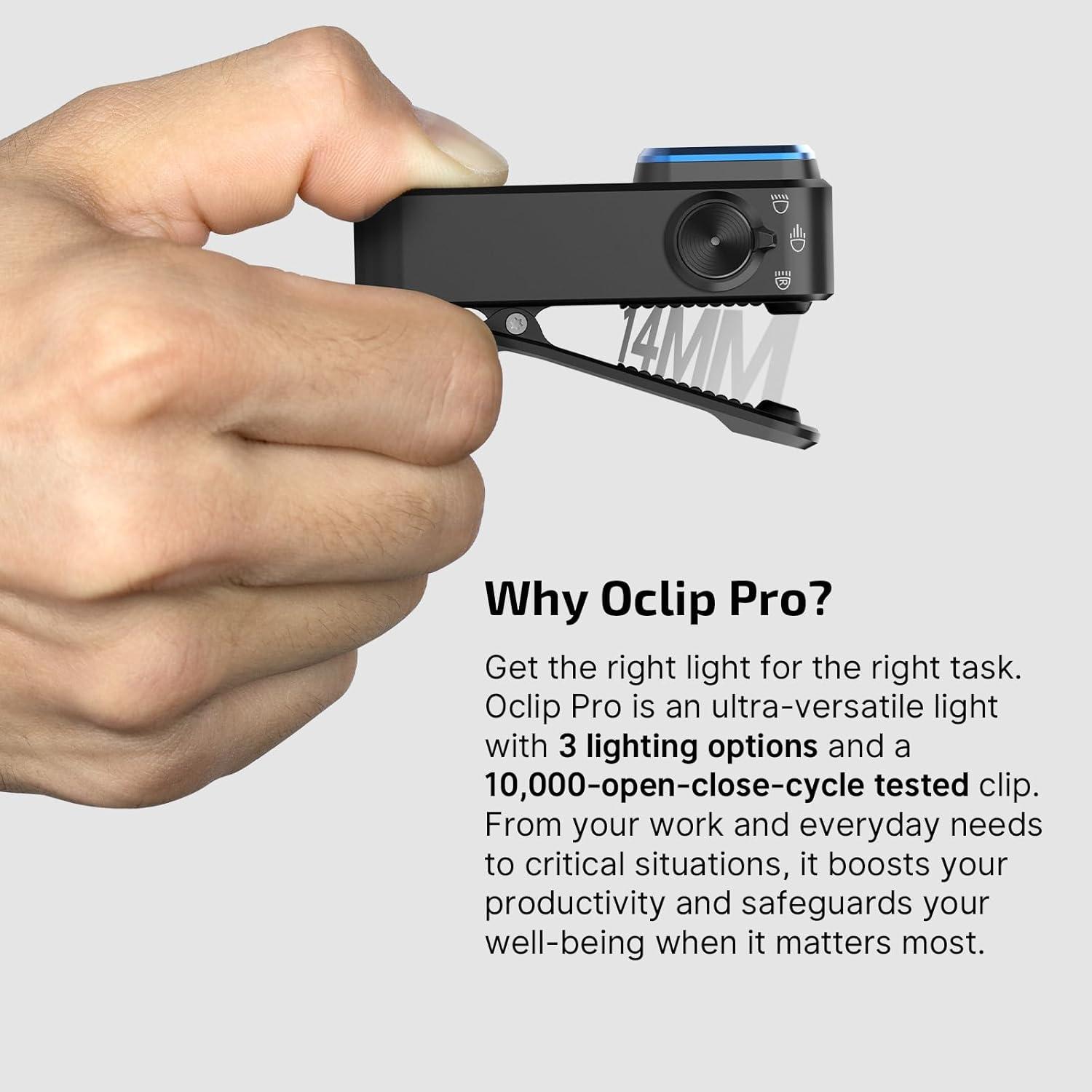 image:imageOLIGHT Oclip Pro EDC Flashlight Clipon Light Rechargeable 500 Lumens with Three Lighting Solutions TypeC Charging Magnetic Flash Lights for Outdoor or Indoor UsePatriotic Flag Engraved EditionPatriotic Flag Engraved Edition
