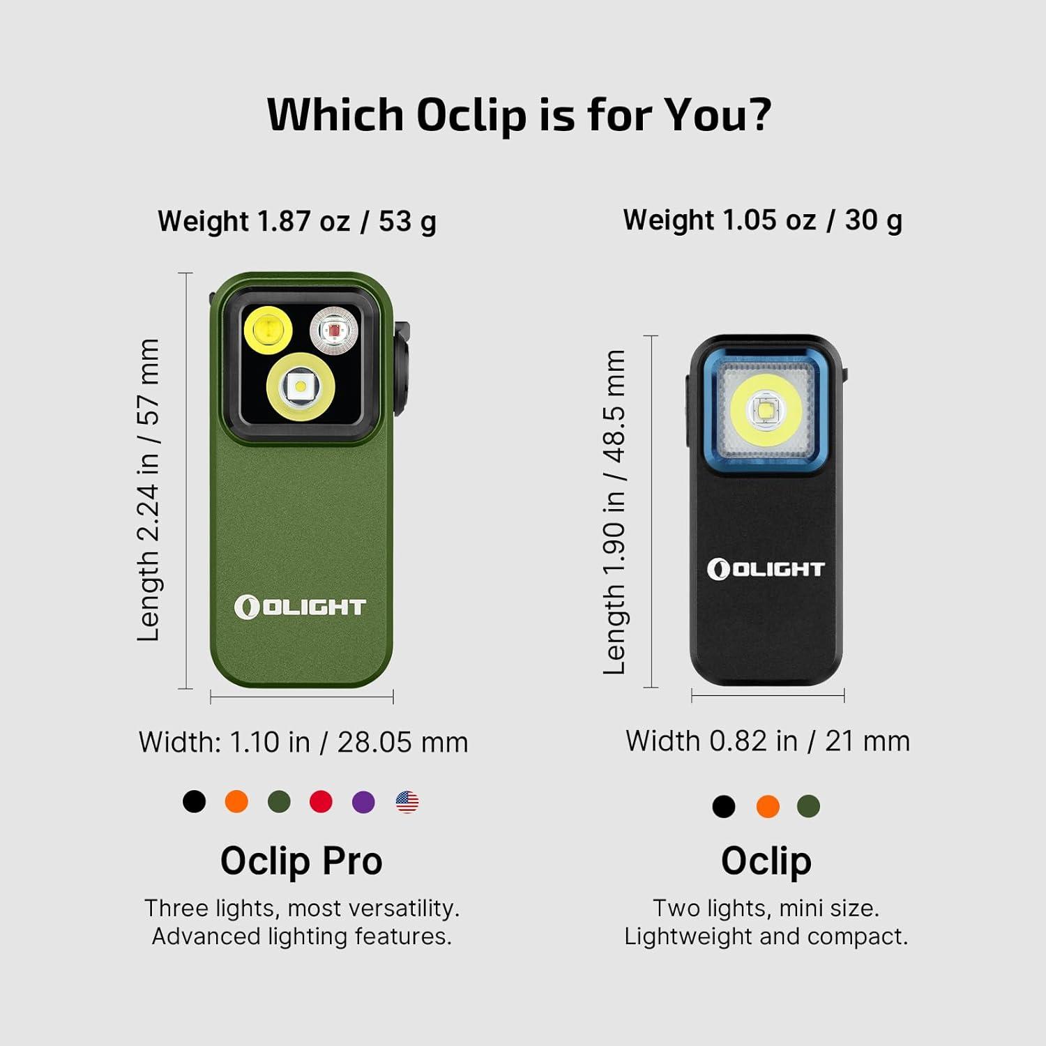 image:imageOLIGHT Oclip Pro EDC Flashlight Clipon Light Rechargeable 500 Lumens with Three Lighting Solutions TypeC Charging Magnetic Flash Lights for Outdoor or Indoor UsePatriotic Flag Engraved EditionOD Greeen