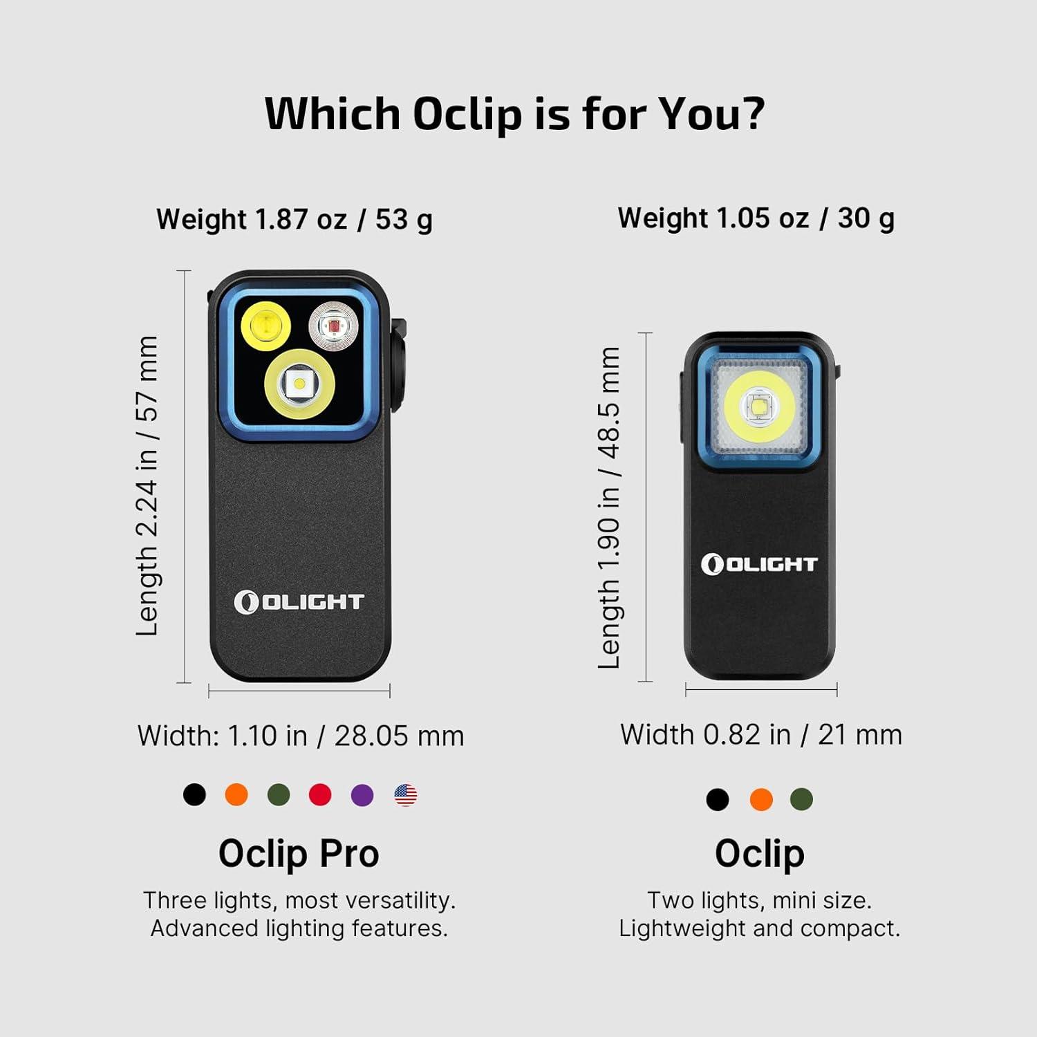 image:imageOLIGHT Oclip Pro EDC Flashlight Clipon Light Rechargeable 500 Lumens with Three Lighting Solutions TypeC Charging Magnetic Flash Lights for Outdoor or Indoor UsePatriotic Flag Engraved EditionBlack