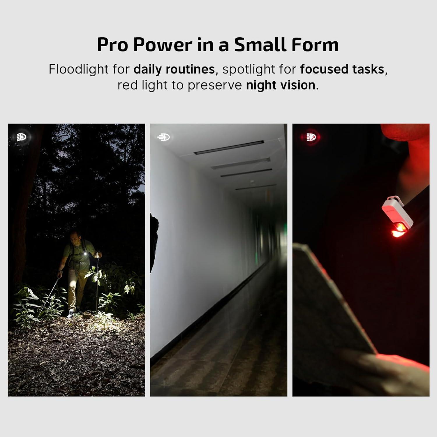 image:imageOLIGHT Oclip Pro EDC Flashlight Clipon Light Rechargeable 500 Lumens with Three Lighting Solutions TypeC Charging Magnetic Flash Lights for Outdoor or Indoor UsePatriotic Flag Engraved EditionWhite