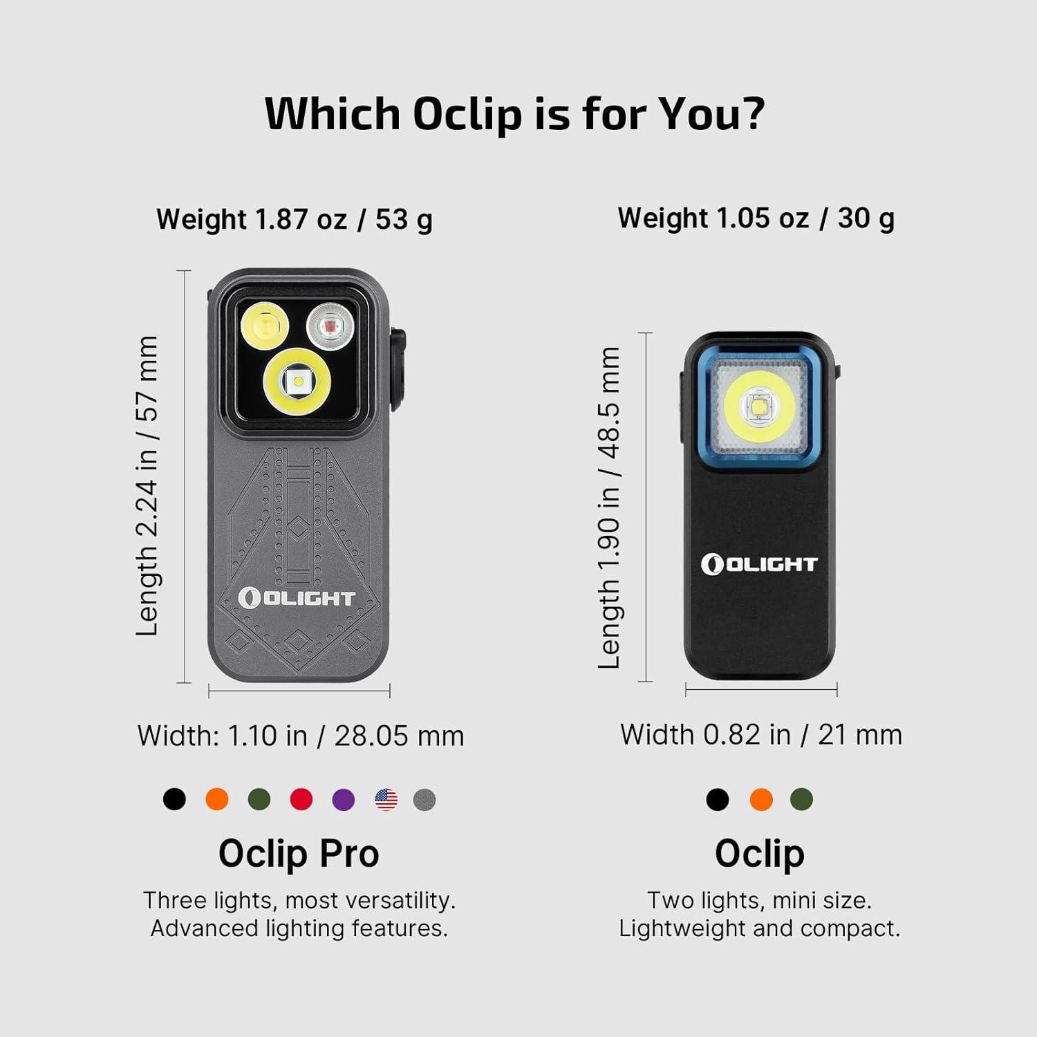 image:imageOLIGHT Oclip Pro EDC Flashlight Clipon Light Rechargeable 500 Lumens with Three Lighting Solutions TypeC Charging Magnetic Flash Lights for Outdoor or Indoor UsePatriotic Flag Engraved EditionGray