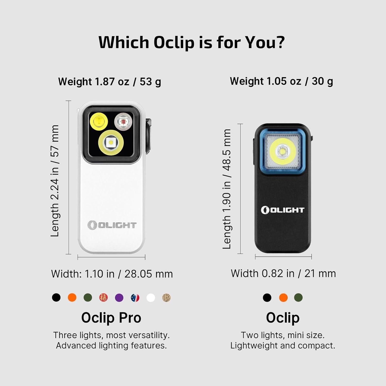 image:imageOLIGHT Oclip Pro EDC Flashlight Clipon Light Rechargeable 500 Lumens with Three Lighting Solutions TypeC Charging Magnetic Flash Lights for Outdoor or Indoor UsePatriotic Flag Engraved EditionWhite