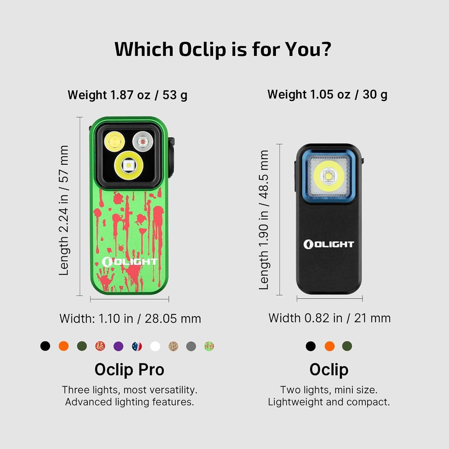 image:imageOLIGHT Oclip Pro EDC Flashlight Clipon Light Rechargeable 500 Lumens with Three Lighting Solutions TypeC Charging Magnetic Flash Lights for Outdoor or Indoor UsePatriotic Flag Engraved EditionZombie Green