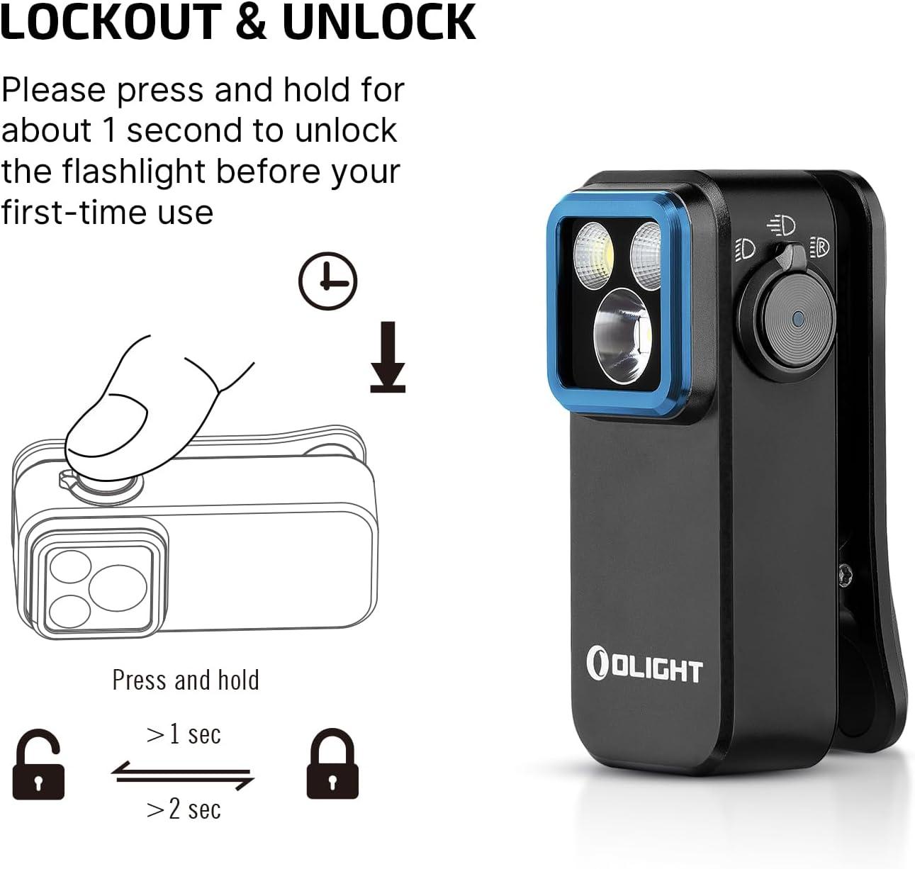 image:imageOLIGHT Oclip Pro EDC Flashlight Clipon Light Rechargeable 500 Lumens with Three Lighting Solutions TypeC Charging Magnetic Flash Lights for Outdoor or Indoor UsePatriotic Flag Engraved EditionBlack