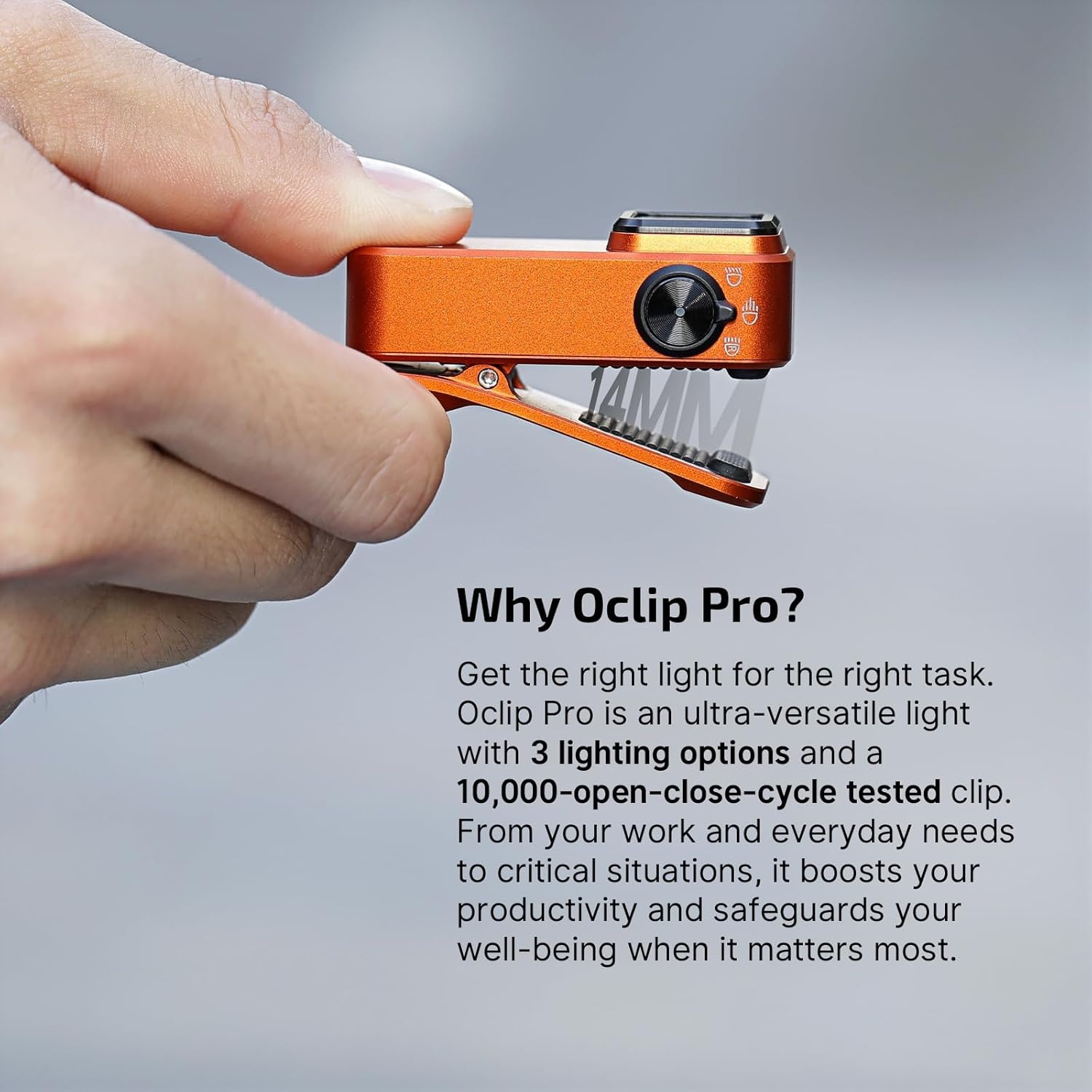 image:imageOLIGHT Oclip Pro EDC Flashlight Clipon Light Rechargeable 500 Lumens with Three Lighting Solutions TypeC Charging Magnetic Flash Lights for Signaling Cycling Outdoor or Indoor UseMidnight BlueOrange