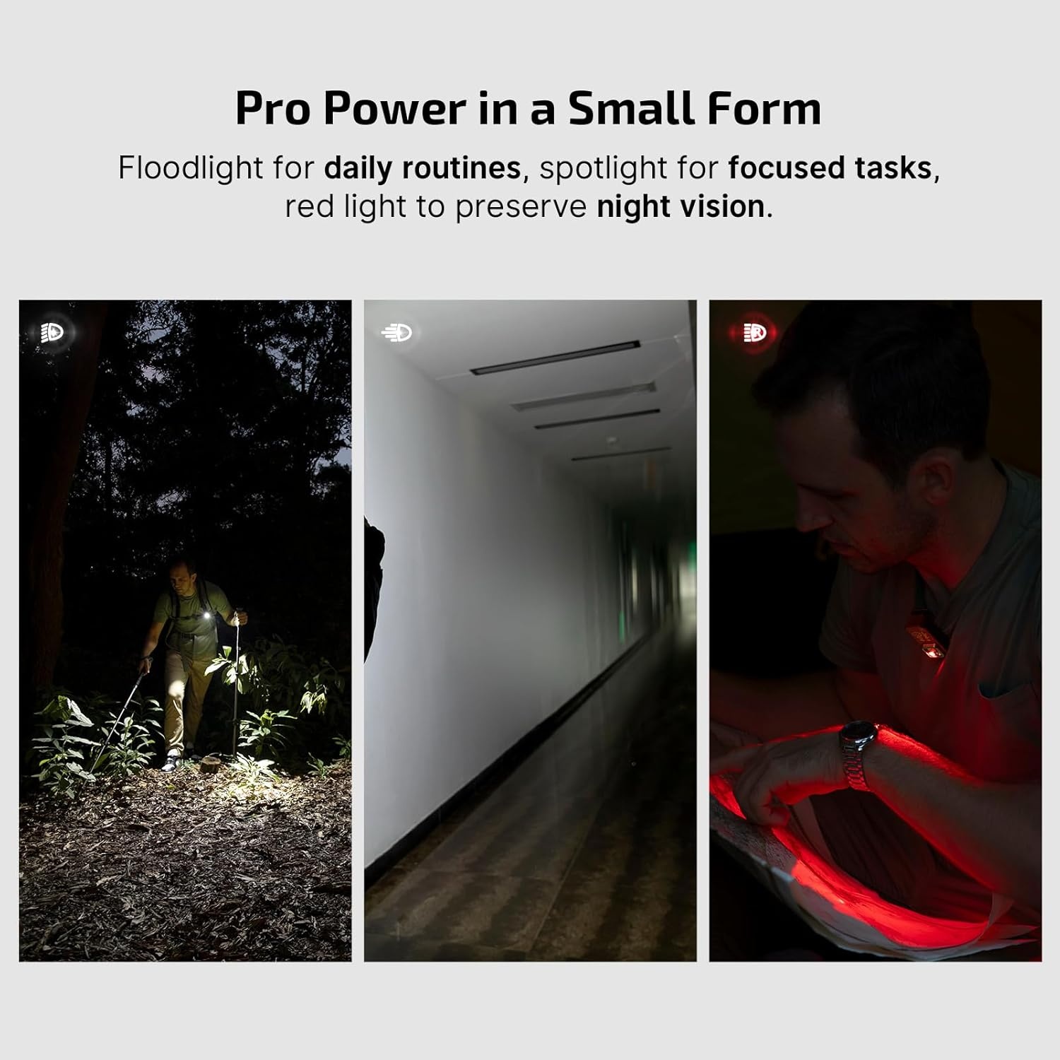 image:imageOLIGHT Oclip Pro EDC Flashlight Clipon Light Rechargeable 500 Lumens with Three Lighting Solutions TypeC Charging Magnetic Flash Lights for Signaling Cycling Outdoor or Indoor UseMidnight BlueRed