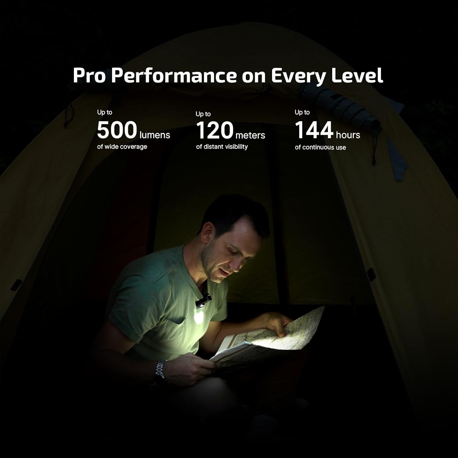image:imageOLIGHT Oclip Pro EDC Flashlight Clipon Light Rechargeable 500 Lumens with Three Lighting Solutions TypeC Charging Magnetic Flash Lights for Signaling Cycling Outdoor or Indoor UseMidnight BlueBlack