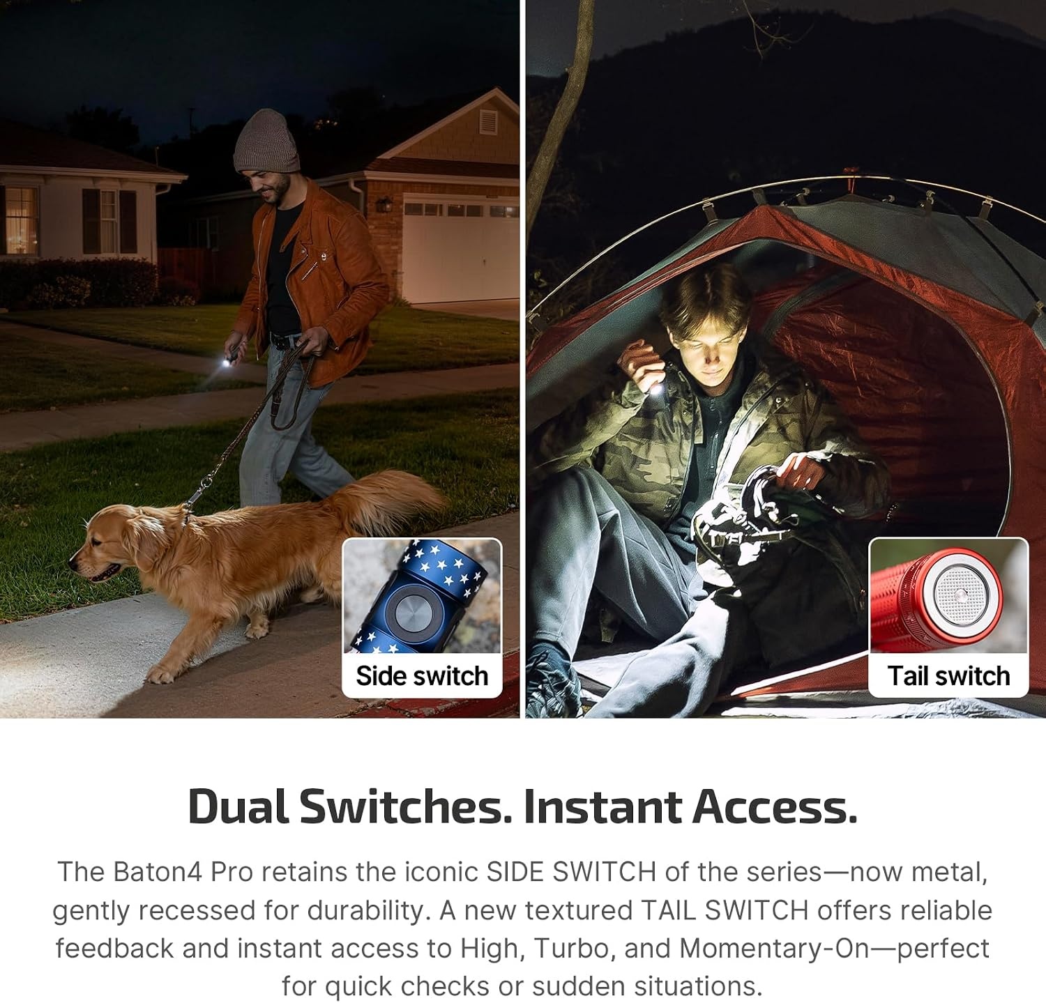 image:imageOLIGHT Baton4 Pro EDC Flashlight Rechargeable 1600 Lumens Small Pocket LED Light with Tactical Switch and Magnetic amp USB C Dual Charging for Home Use Camping and Emergency StarsampStripes EditionStars Stripes Edition